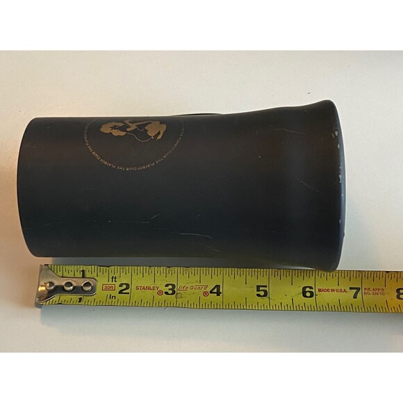 Nice Vintage 1970s The PLAYBOY Club Matte Black Glass Beer Mug RARE - Picture 8 of 8